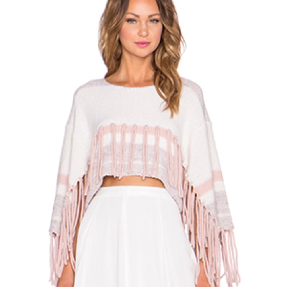 Alice McCall fringe crop sweater